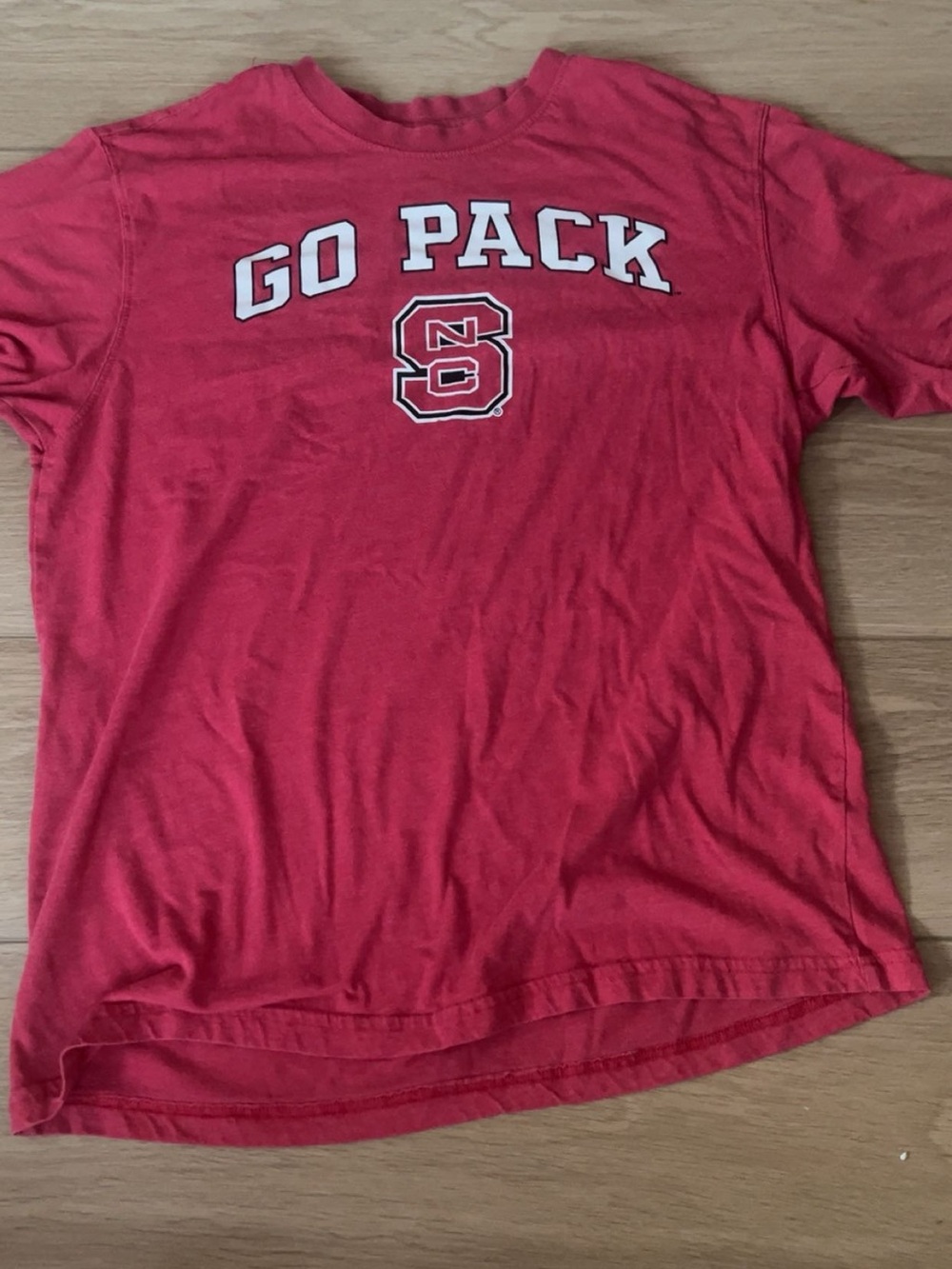 Red 'GO PACK' Graphic Tee with Block Logo